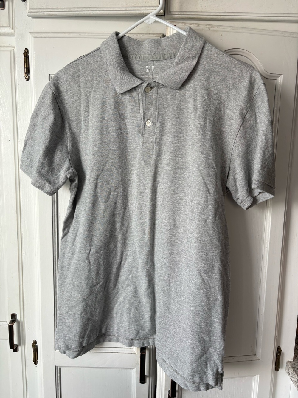GAP Men's Polo Shirt - Heather Gray